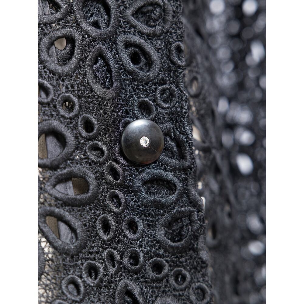 Berek Women's Black Lace Brazer Size L Scalloped Long Sleeve Summer NWT - Picture 7 of 7
